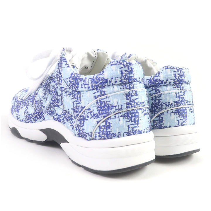 Great CHANEL Low cut sneakers COCO Mark Fabric 24P blue Women 36 G45585