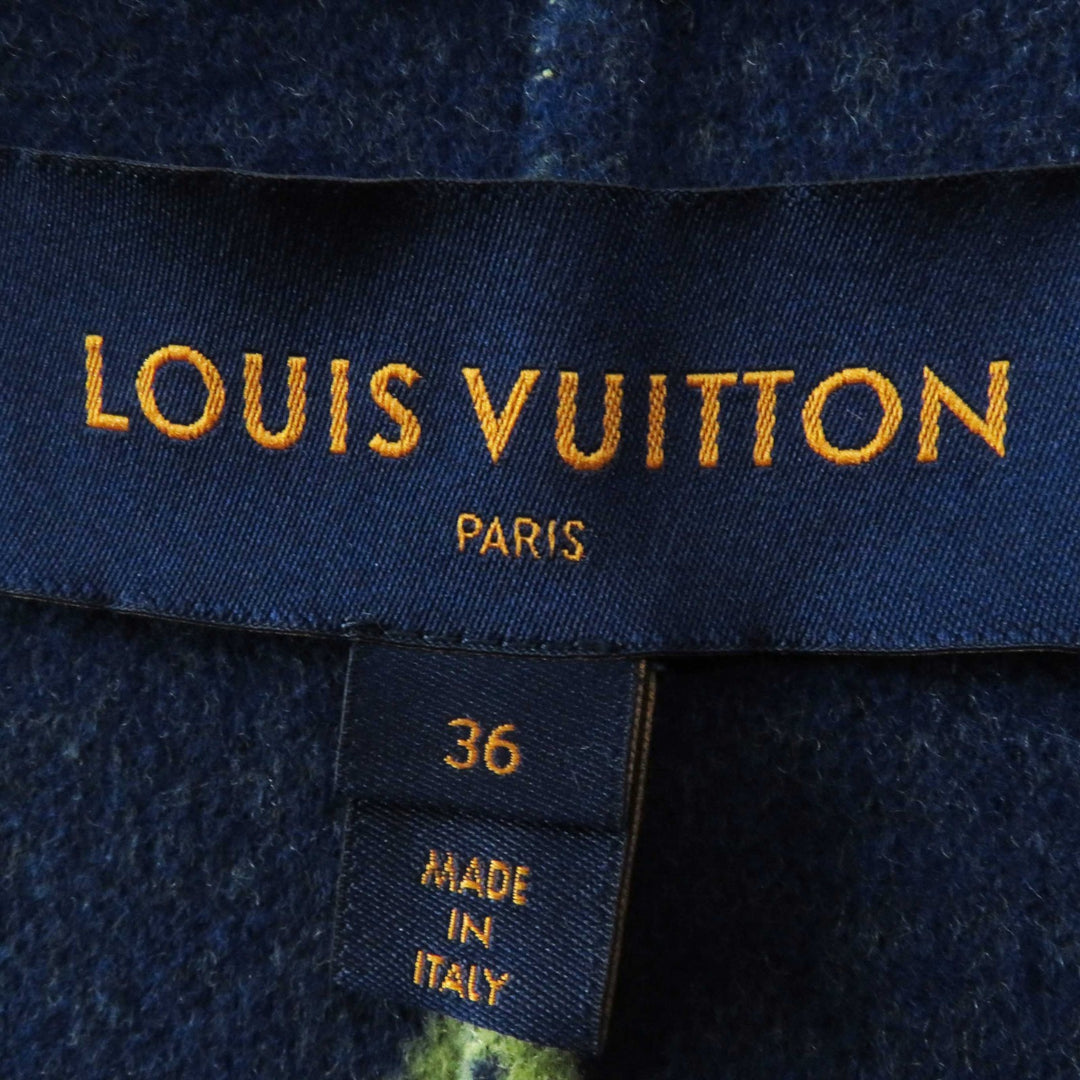 Excellent LOUIS VUITTON coat Giant Monogram Lamb leather, belt included Women 36 FJC022NUV