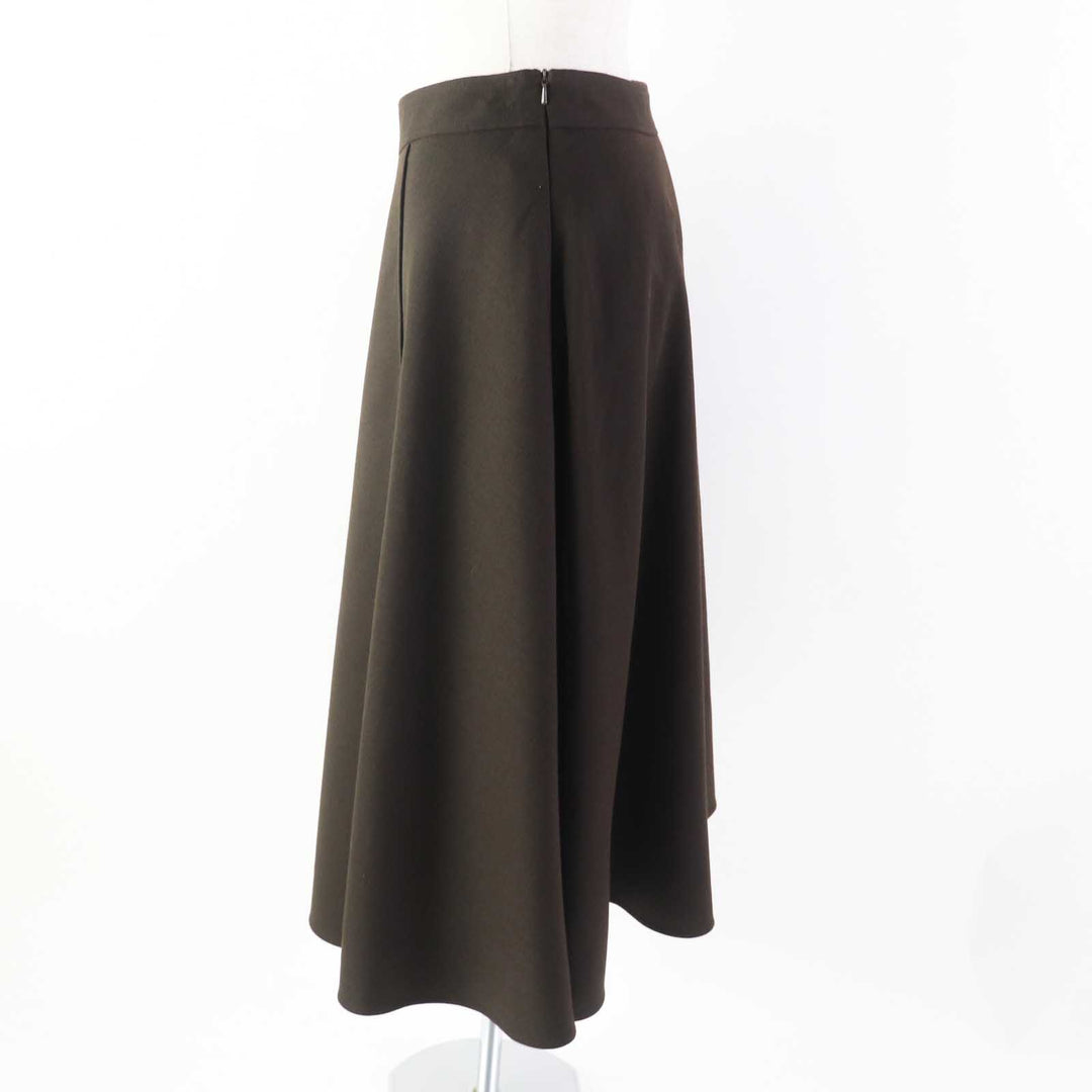 Excellent FOXEY NEW YORK Long skirt TRAMONTO Flare Dark brown polyester 40 43095