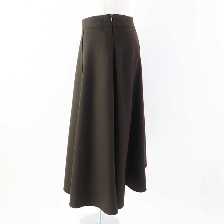 Excellent FOXEY NEW YORK Long skirt TRAMONTO Flare Dark brown polyester 40 43095