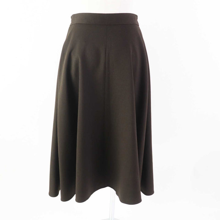 Excellent FOXEY NEW YORK Long skirt TRAMONTO Flare Dark brown polyester 40 43095