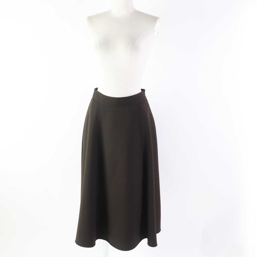 Excellent FOXEY NEW YORK Long skirt TRAMONTO Flare Dark brown polyester 40 43095