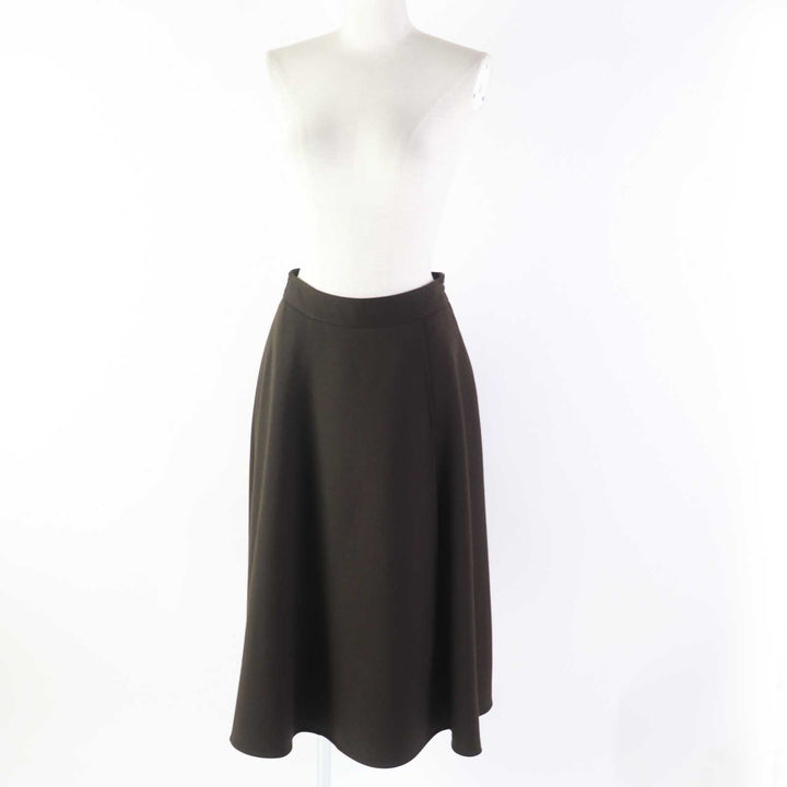 Excellent FOXEY NEW YORK Long skirt TRAMONTO Flare Dark brown polyester 40 43095
