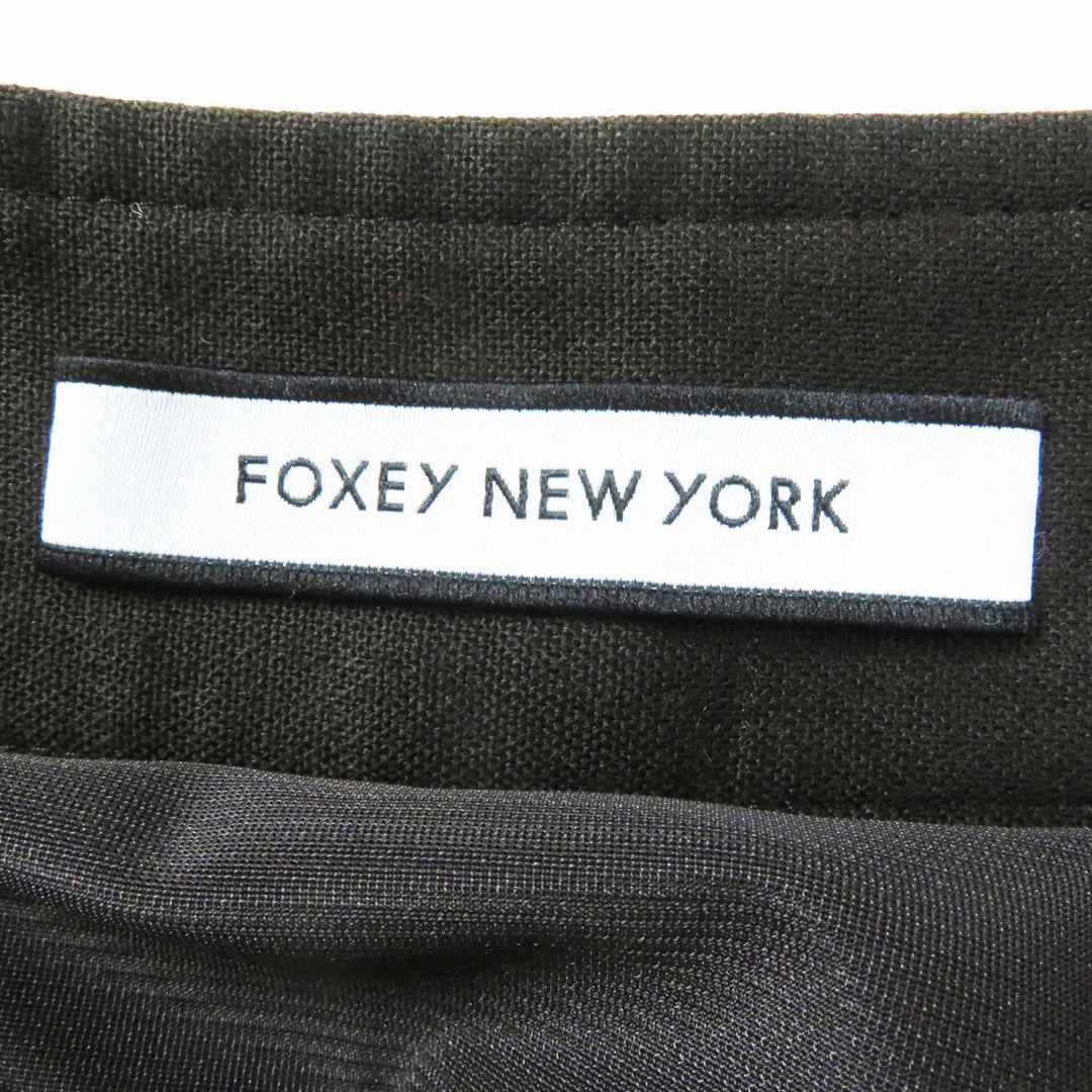 Excellent FOXEY NEW YORK Long skirt TRAMONTO Flare Dark brown polyester 40 43095