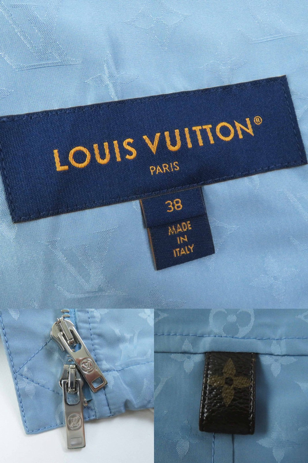 Excellent LOUIS VUITTON Blouson Monogram print parka polyester 38 1AFE42