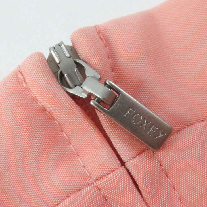Great FOXEY NEW YORK skirt CIRCULAR BLOSSOM salmon pink Triacetate 38 41670