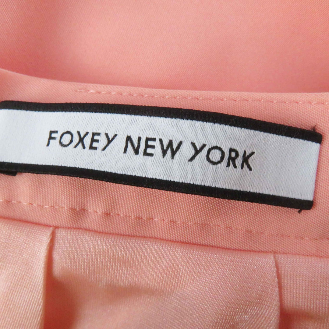 Great FOXEY NEW YORK skirt CIRCULAR BLOSSOM salmon pink Triacetate 38 41670