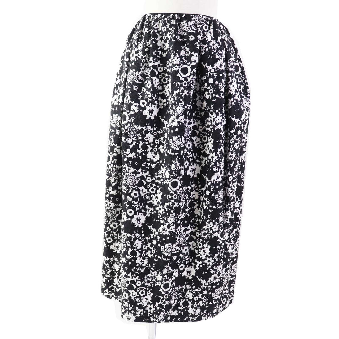 Excellent DRAWER Long skirt Floral Jacquard black wool Women 36 6524-299-1667