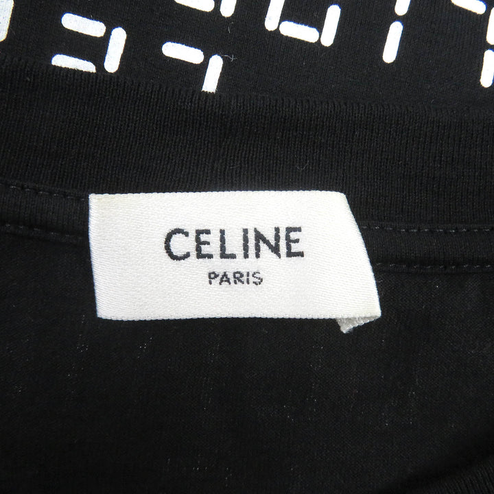 Discounted Excellent CELINE Short sleeve T-shirt Digital logo print crew neck loose mens M