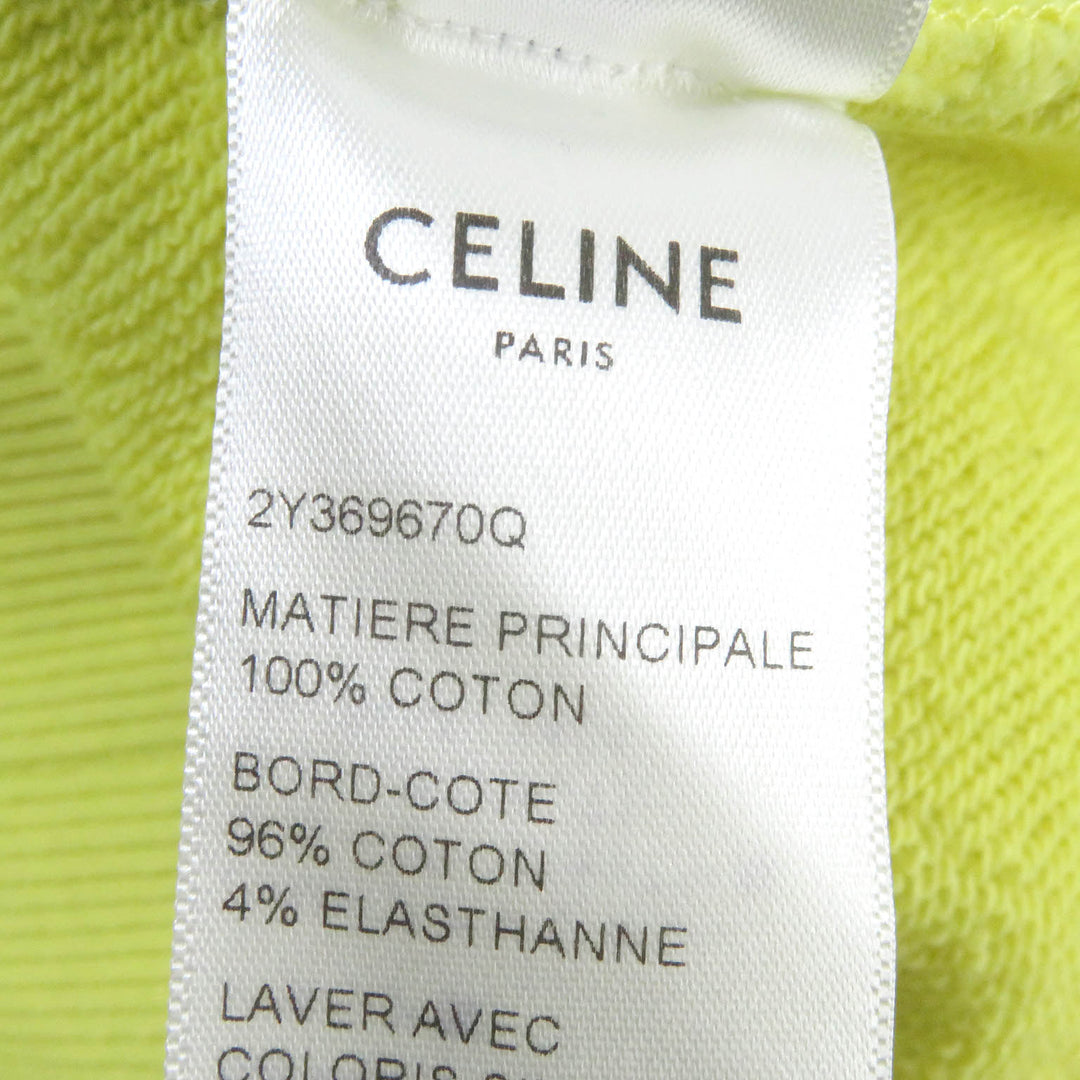 Great CELINE Parker Logo Print Cotton Fleece Loose Hoodie Sweatshirt mens M