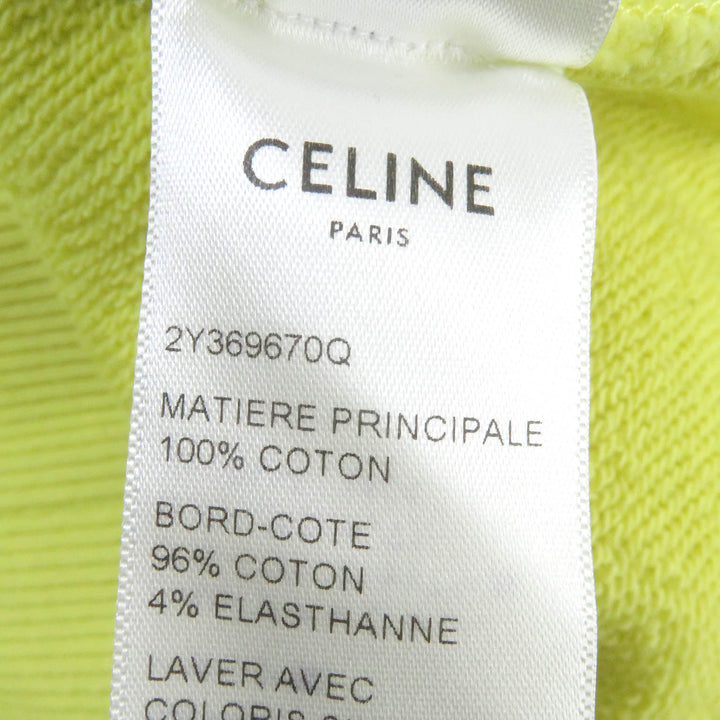 Great CELINE Parker Logo Print Cotton Fleece Loose Hoodie Sweatshirt mens M