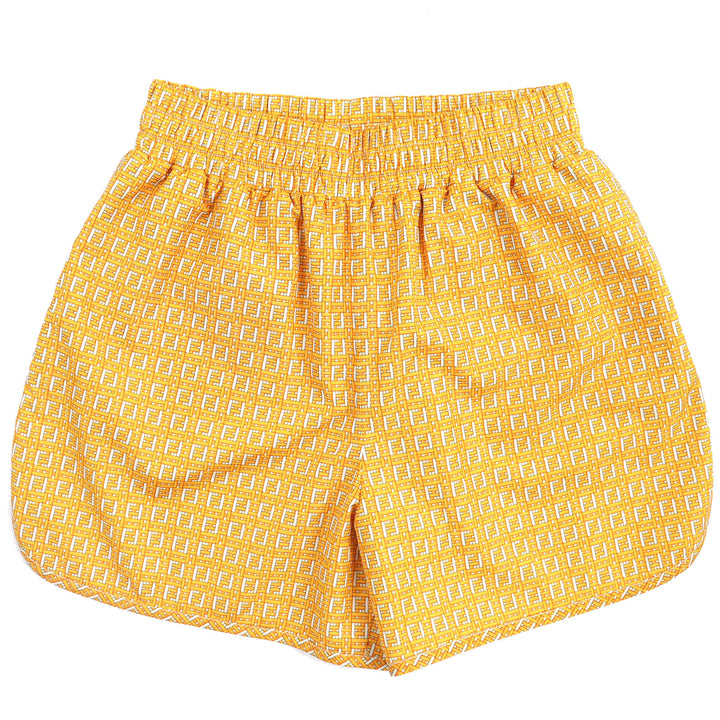 Pristine FENDI Shorts FF logo all-over print swim pants polyester XS FAB230