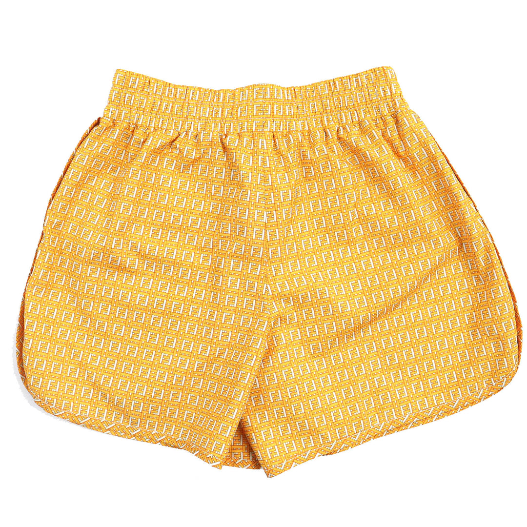 Pristine FENDI Shorts FF logo all-over print swim pants polyester XS FAB230