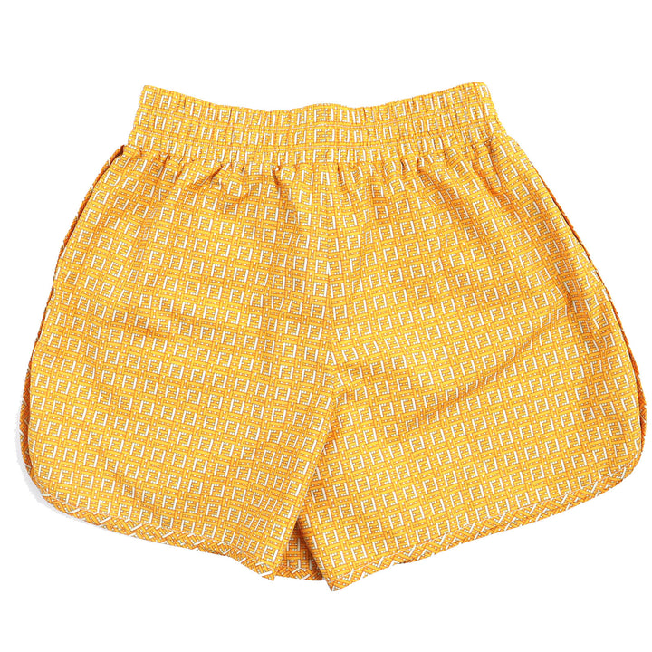 Pristine FENDI Shorts FF logo all-over print swim pants polyester XS FAB230