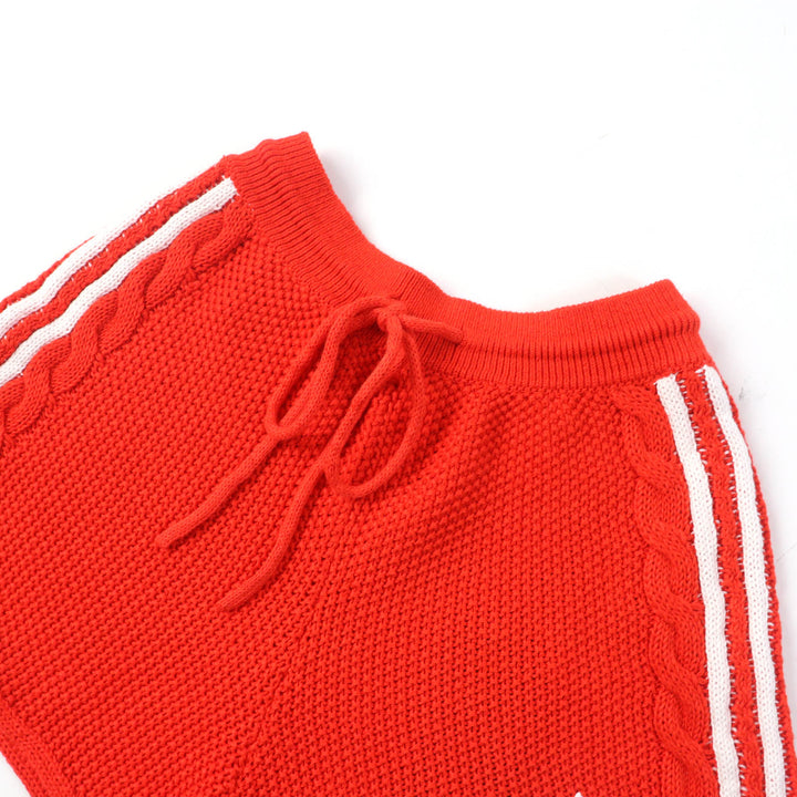 Pristine GUCCI×adidas Shorts Trefoil embroidered knit Orange Women M 693835