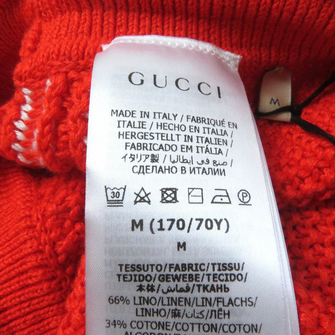 Pristine GUCCI×adidas Shorts Trefoil embroidered knit Orange Women M 693835