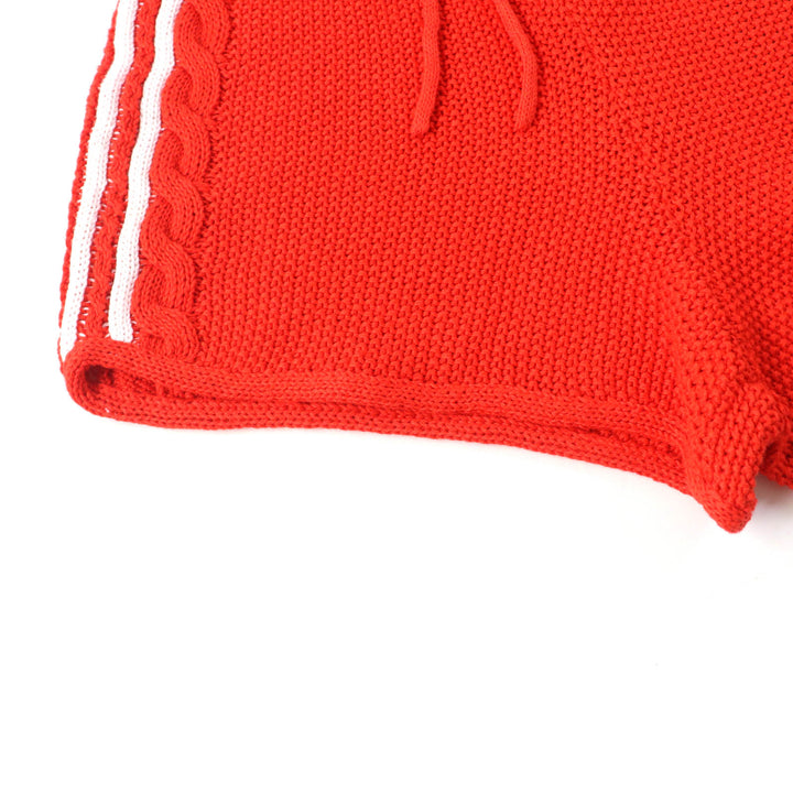Discounted Pristine GUCCI×adidas Shorts Trefoil embroidered knit Orange linen M 693835