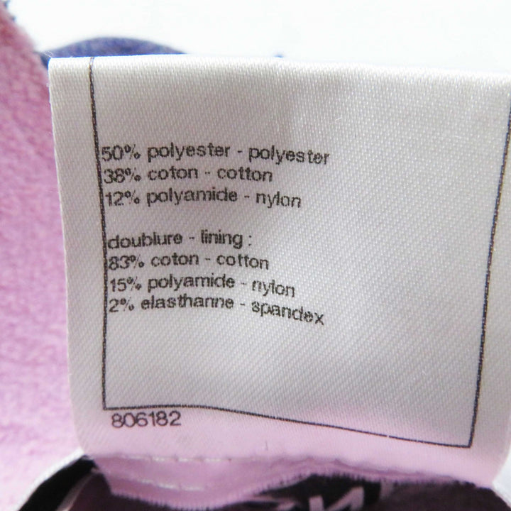 Great CHANEL Jacket COCO Mark Button Cut-off Tweed Metallic Blue pink Women 40 P45867