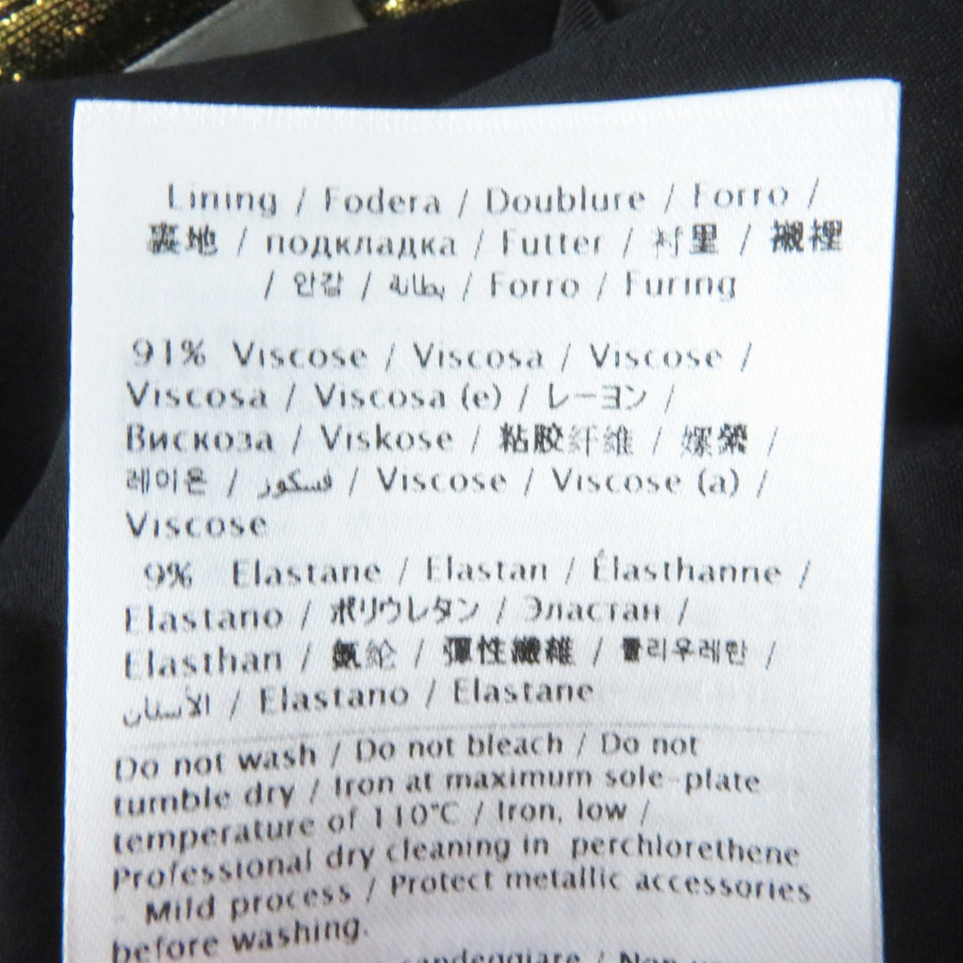 Excellent VALENTINO Tight Skirt Long length with V plate gold Women 42 VB3RA7B5663