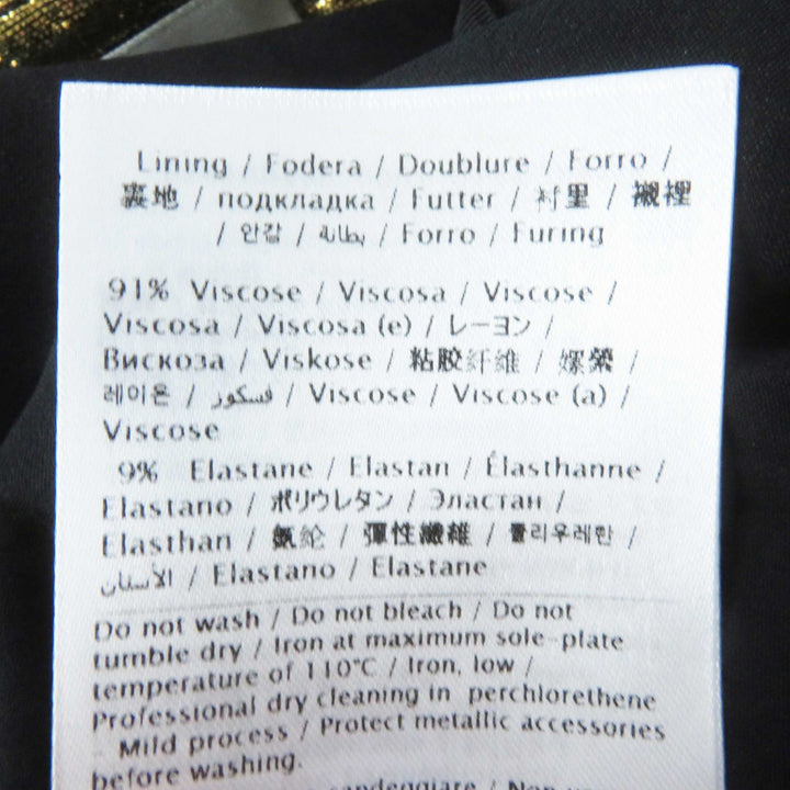 Excellent VALENTINO Tight Skirt Long length with V plate gold Women 42 VB3RA7B5663