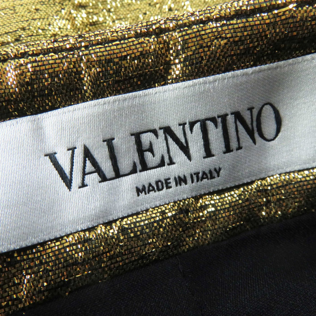 Excellent VALENTINO Tight Skirt Long length with V plate gold Women 42 VB3RA7B5663