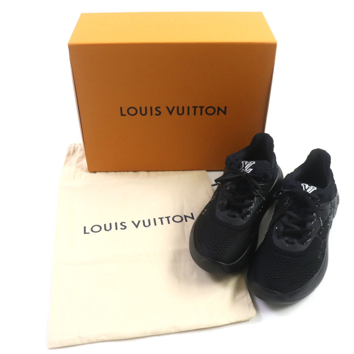 Pristine LOUIS VUITTON sneakers Show Up Line LV logo mesh black mens 6 1A9JRE