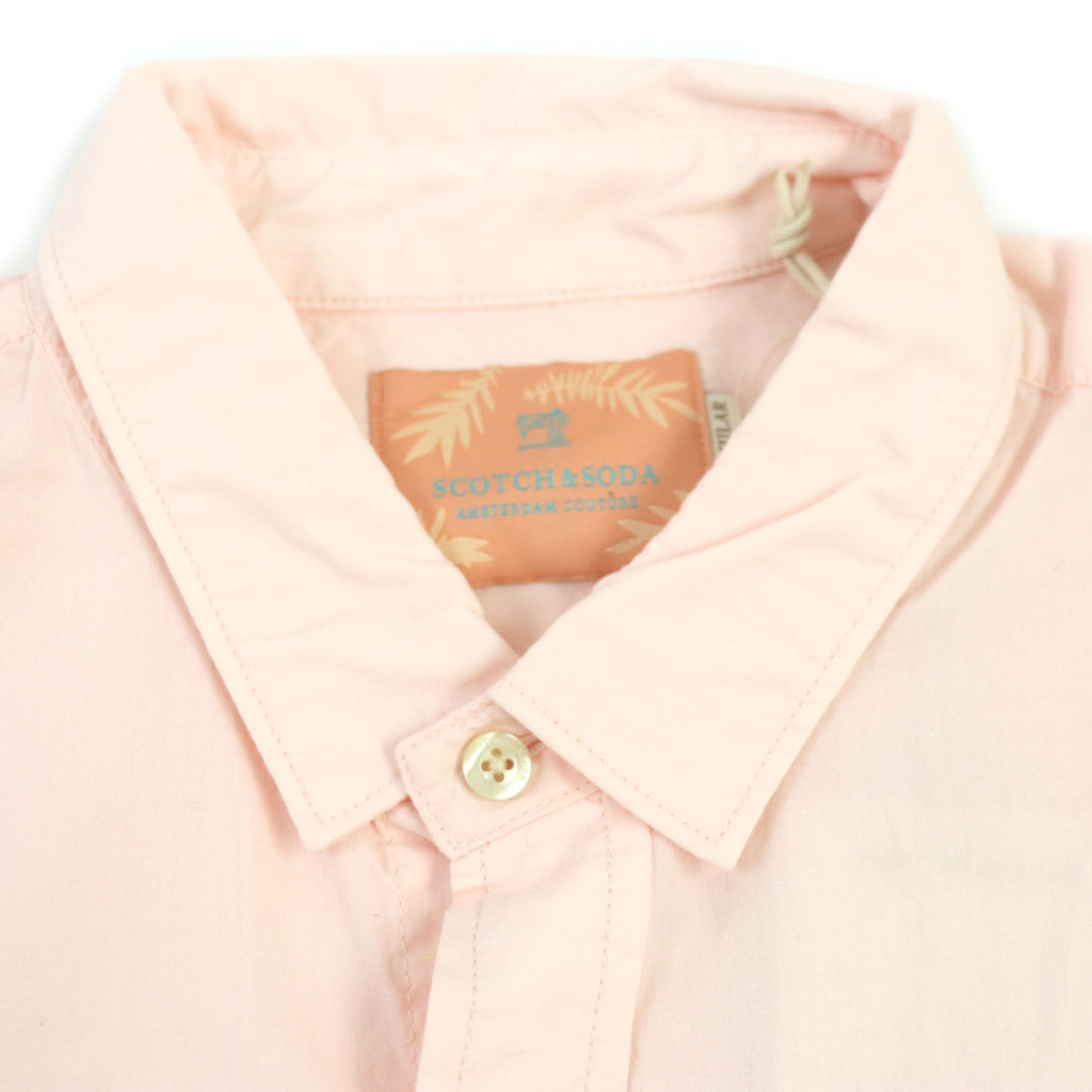 Pristine SCOTCH＆SODA Short sleeve shirt 100% cotton short-sleeved shirt, long-sleeved shirt, 100% rayon short-sleeved aloha shirt, 3-piece set Orange Rayon mens S
