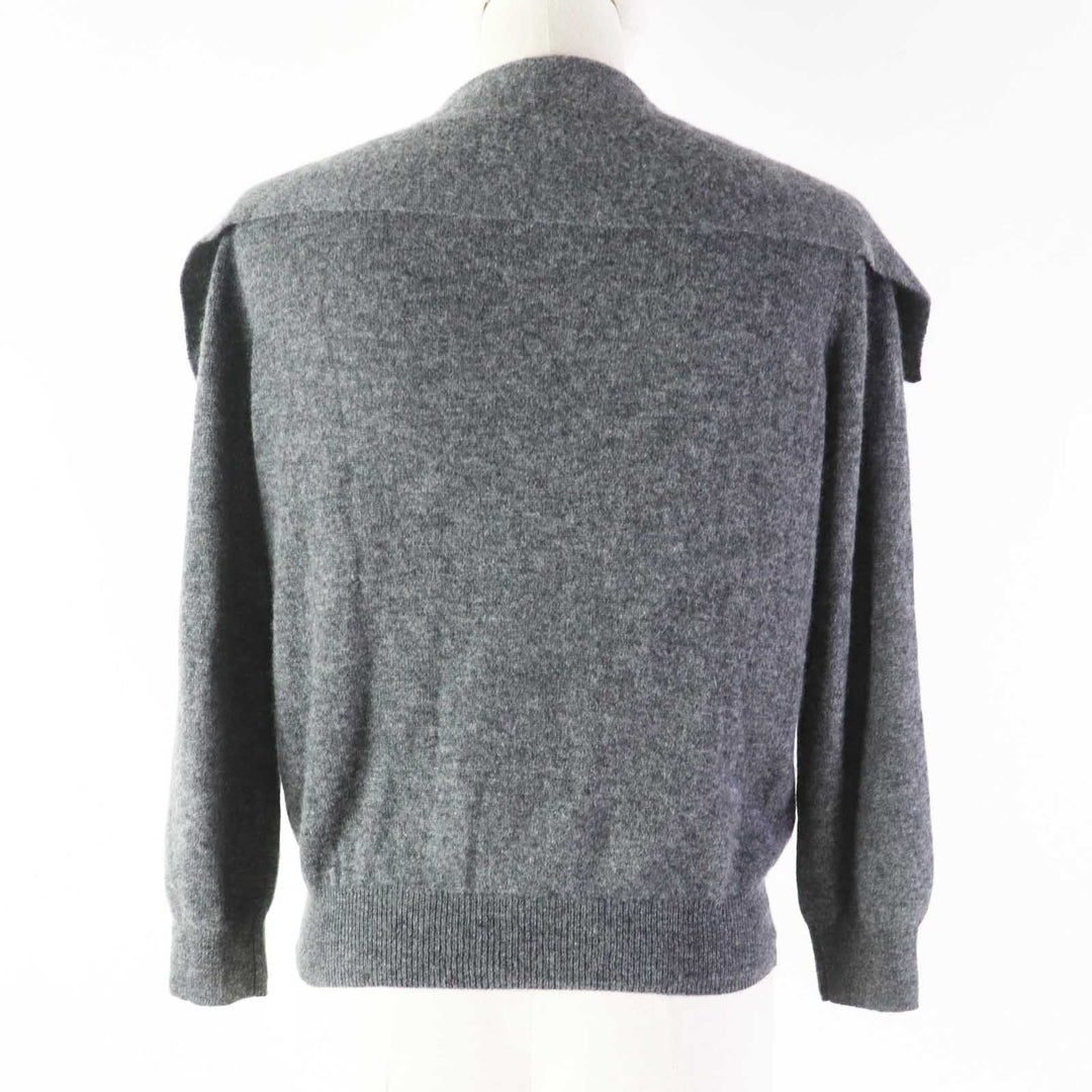 Great Christian Dior knit CD logo F pearl button cashmere Women 42 354S48AM053