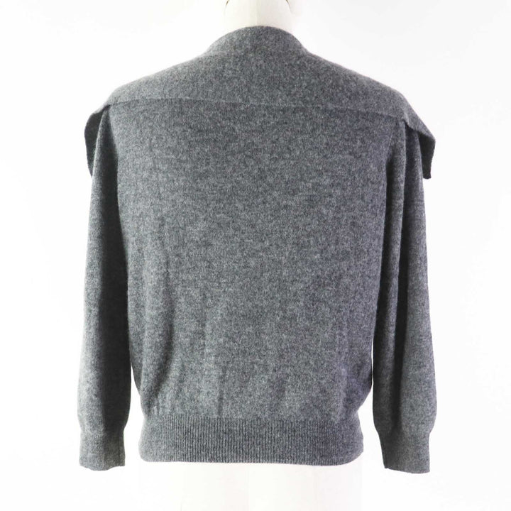Great Christian Dior knit CD logo F pearl button cashmere Women 42 354S48AM053