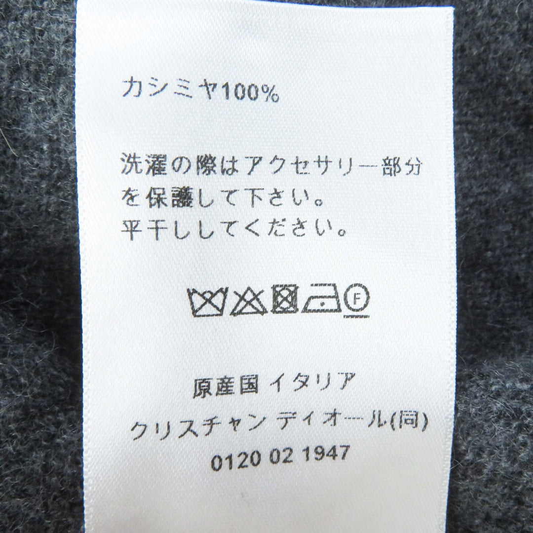 Great Christian Dior knit CD logo F pearl button cashmere Women 42 354S48AM053