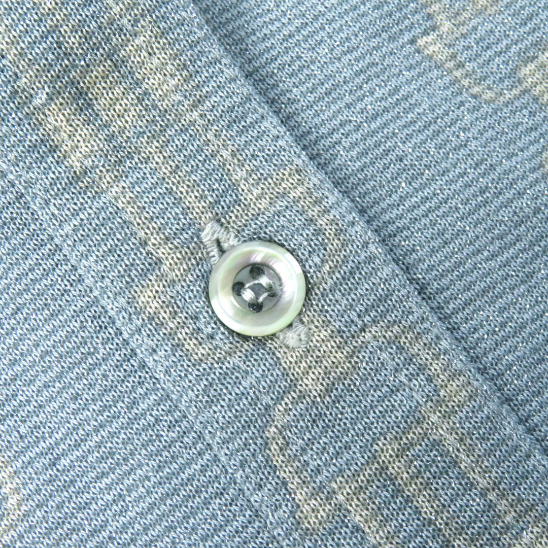 Pristine CELINE Long sleeve shirt Rare Old Celine ChainPattern with Glitter Women 42