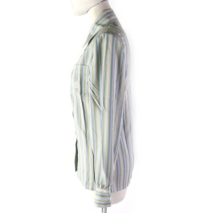 Pristine CELINE Long sleeve shirt Rare Old Celine Carriage Embroidery silk Women 38