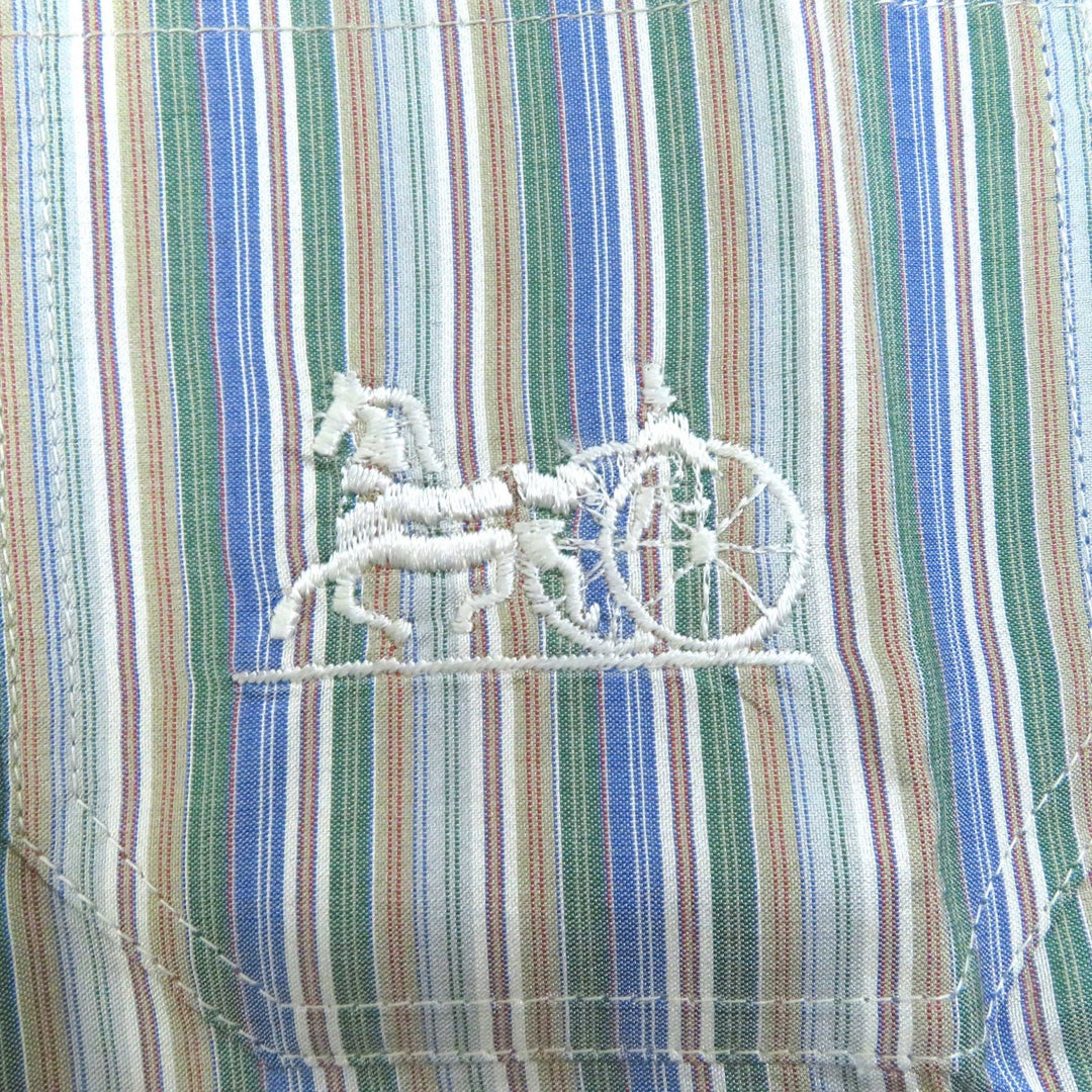 Pristine CELINE Long sleeve shirt Rare Old Celine Carriage Embroidery silk Women