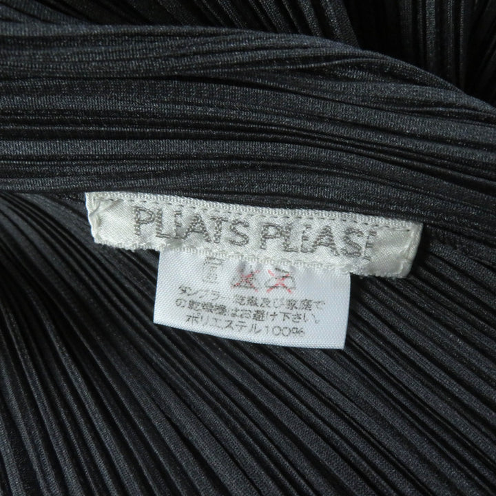 Excellent PLEATS PLEASE T-shirt U-neck Sleeveless gray polyester Women