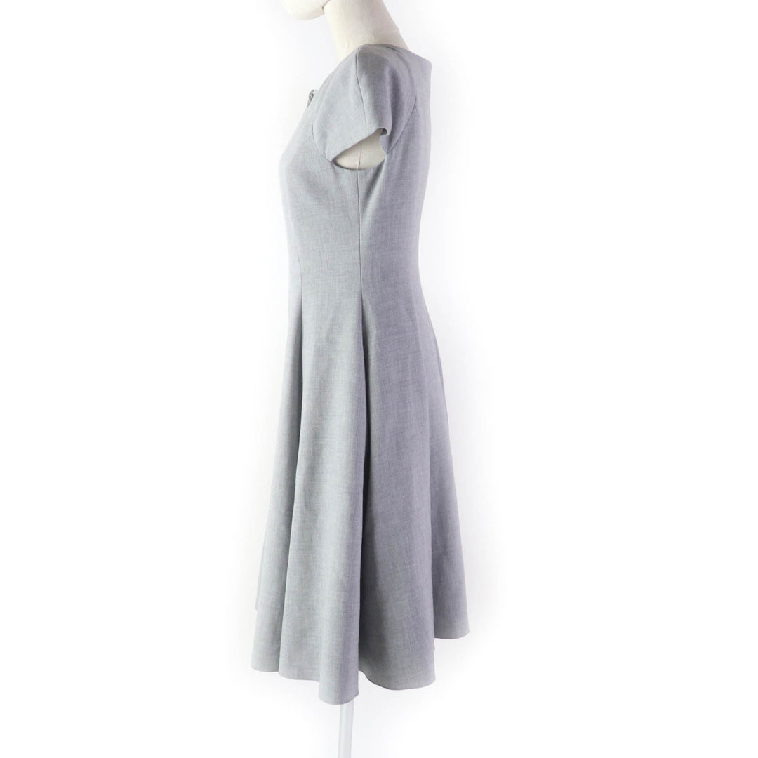 Great FOXEY NEW YORK COLLECTION one piece Double front zip flare dress 38 39236