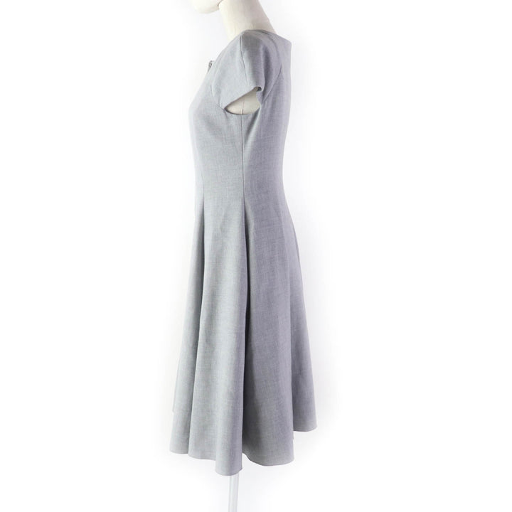 Great FOXEY NEW YORK COLLECTION one piece Double front zip flare dress 38 39236