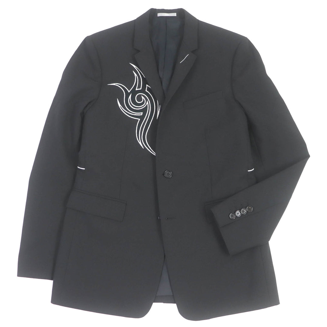 Excellent Dior HOMME tailored jacket black wool mens 48 833C255W2831