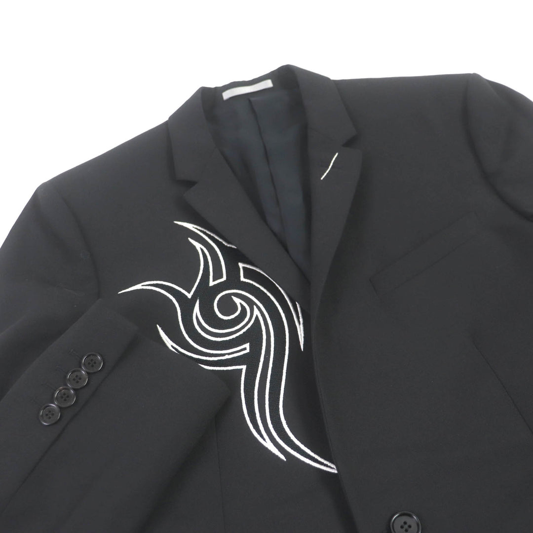 Excellent Dior HOMME tailored jacket black wool mens 48 833C255W2831