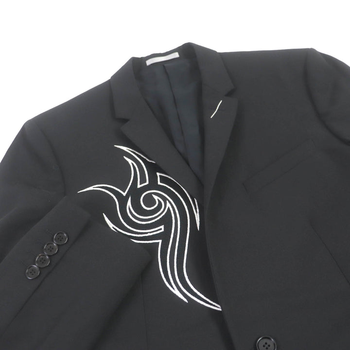 Excellent Dior HOMME tailored jacket black wool mens 48 833C255W2831