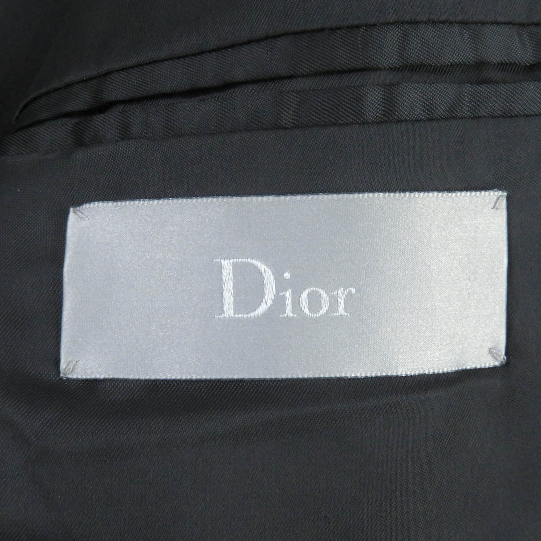 Excellent Dior HOMME tailored jacket black wool mens 48 833C255W2831