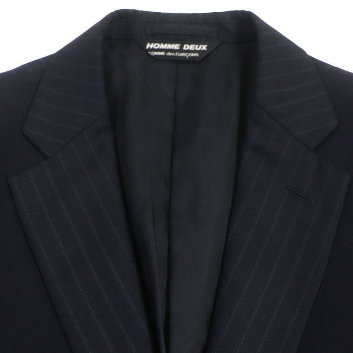 Excellent COMME des GARCONS HOMME DEUX tailored jacket Stripe Inside Out wool mens S