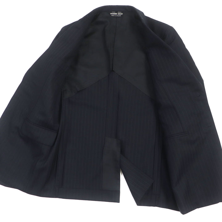 Excellent COMME des GARCONS HOMME DEUX tailored jacket Stripe Inside Out wool S