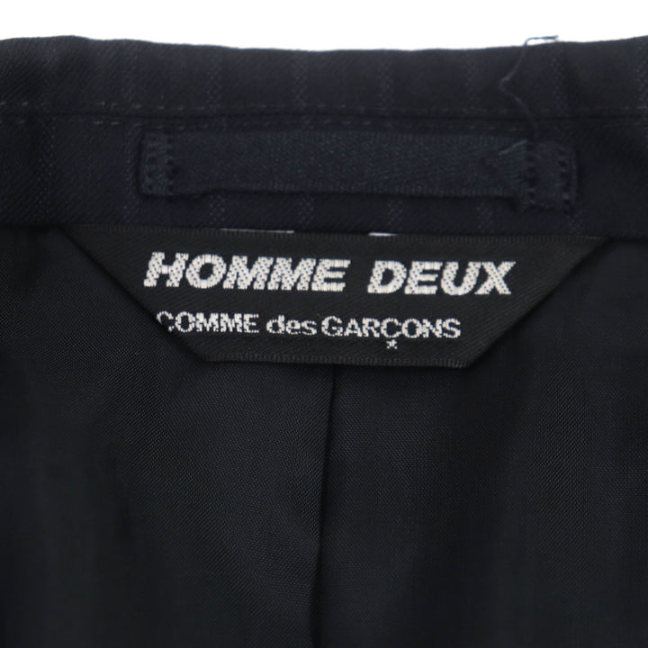 Excellent COMME des GARCONS HOMME DEUX tailored jacket Stripe Inside Out wool mens S