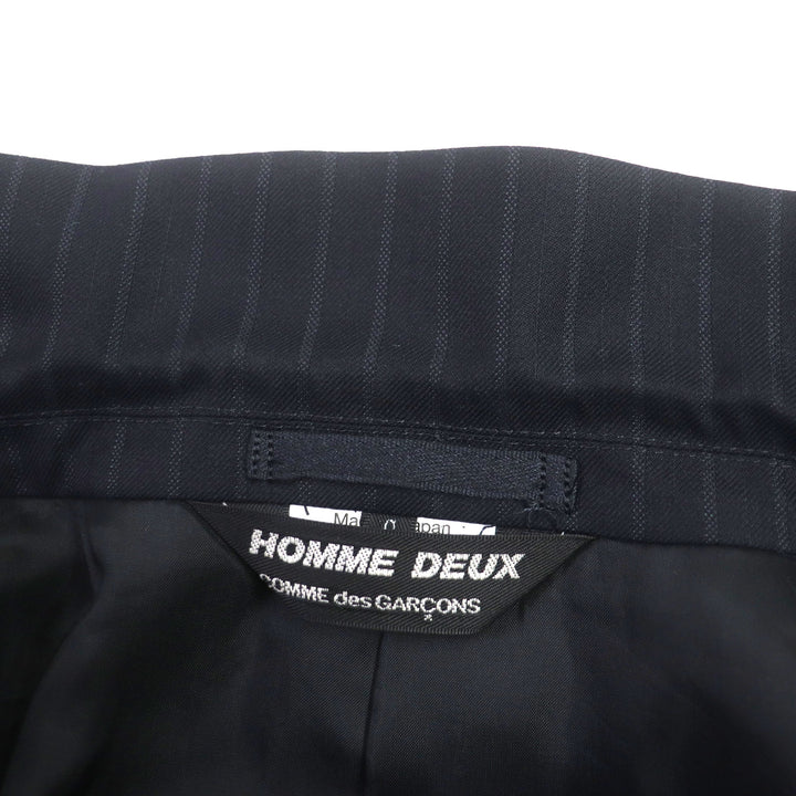 Excellent COMME des GARCONS HOMME DEUX tailored jacket Stripe Inside Out wool mens S