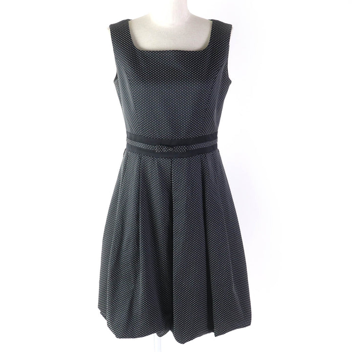 Excellent Rene one piece TISSUE Dot Pattern Ribbon Silk Blend Sleeveless