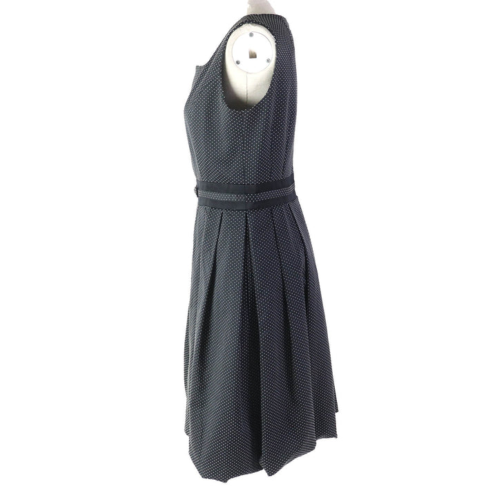 Excellent Rene one piece TISSUE Dot Pattern Ribbon Silk Blend Sleeveless