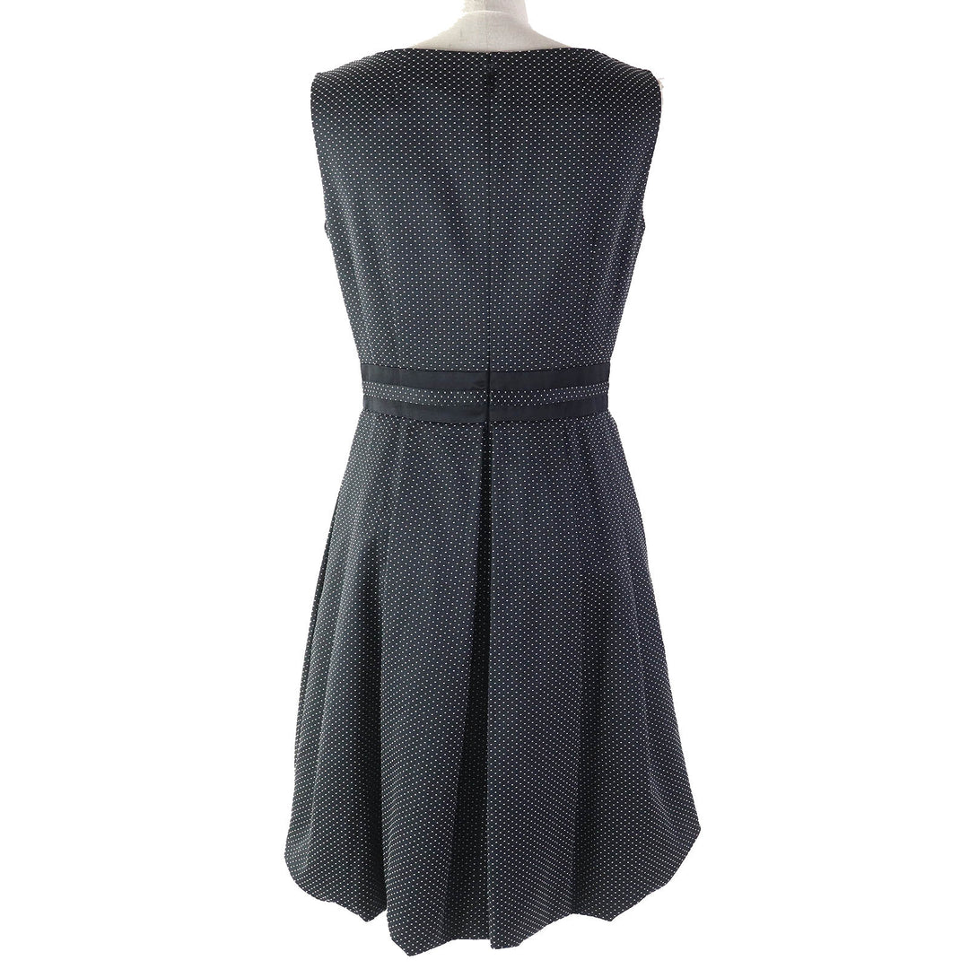Excellent Rene one piece TISSUE Dot Pattern Ribbon Silk Blend Sleeveless