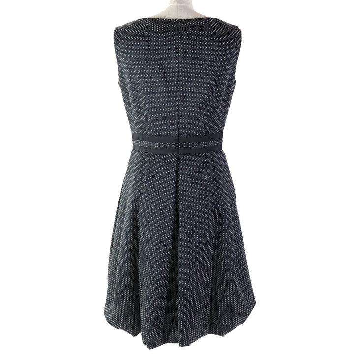 Excellent Rene one piece TISSUE Dot Pattern Ribbon Silk Blend Sleeveless