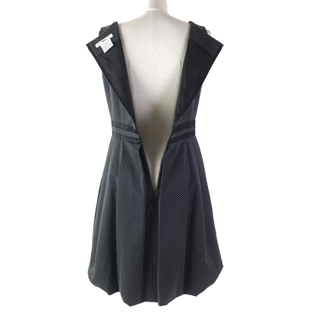 Excellent Rene one piece TISSUE Dot Pattern Ribbon Silk Blend Sleeveless