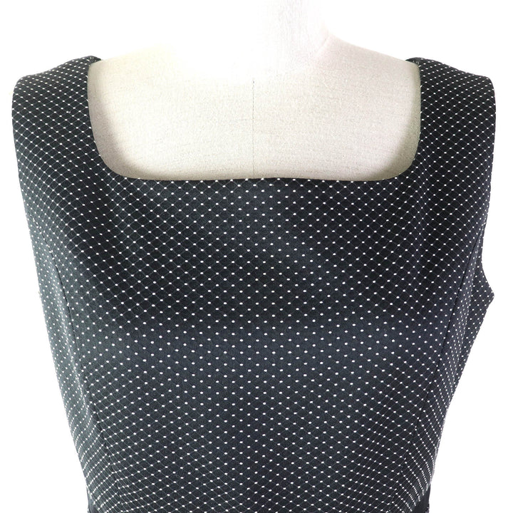 Excellent Rene one piece TISSUE Dot Pattern Ribbon Silk Blend Sleeveless